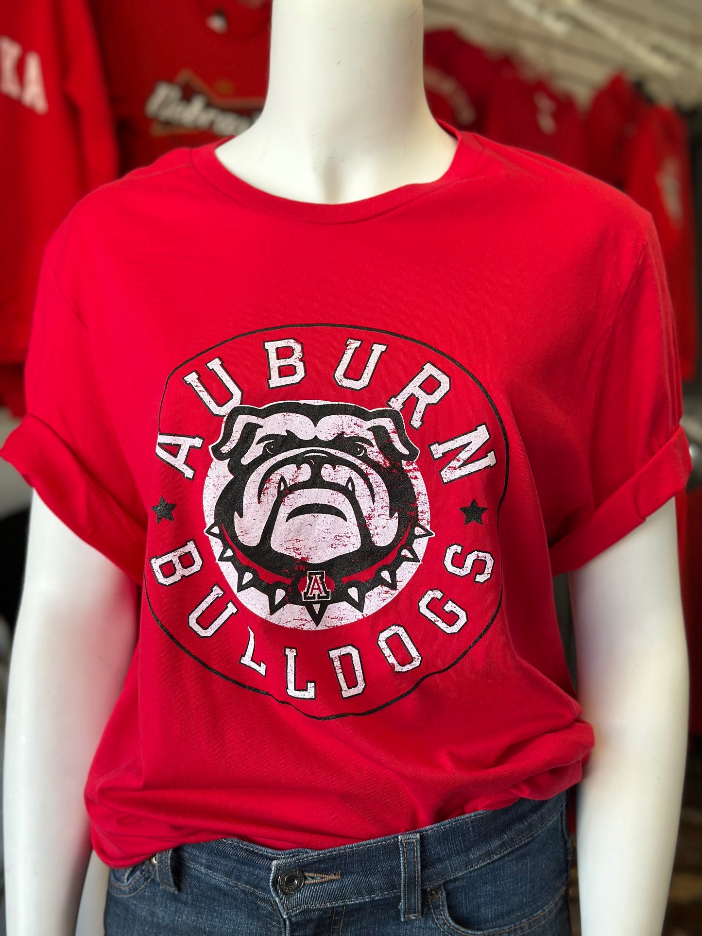 Circle Auburn Bulldogs Design - Bella + Canvas YOUTH Unisex Tee