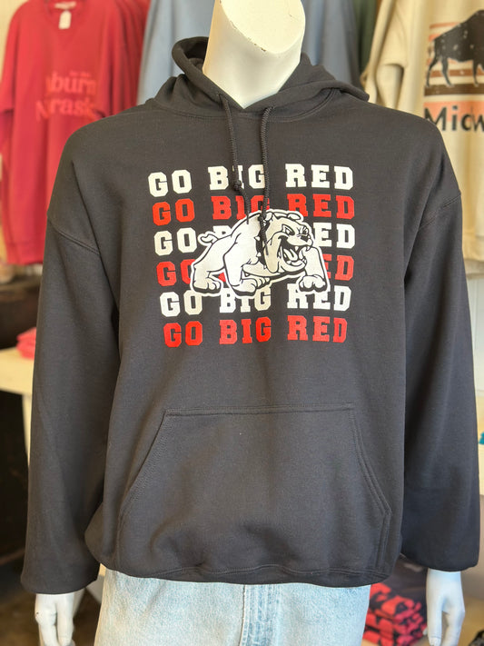 Go Big Red Bulldogs - Gildan Unisex Hooded Sweatshirt