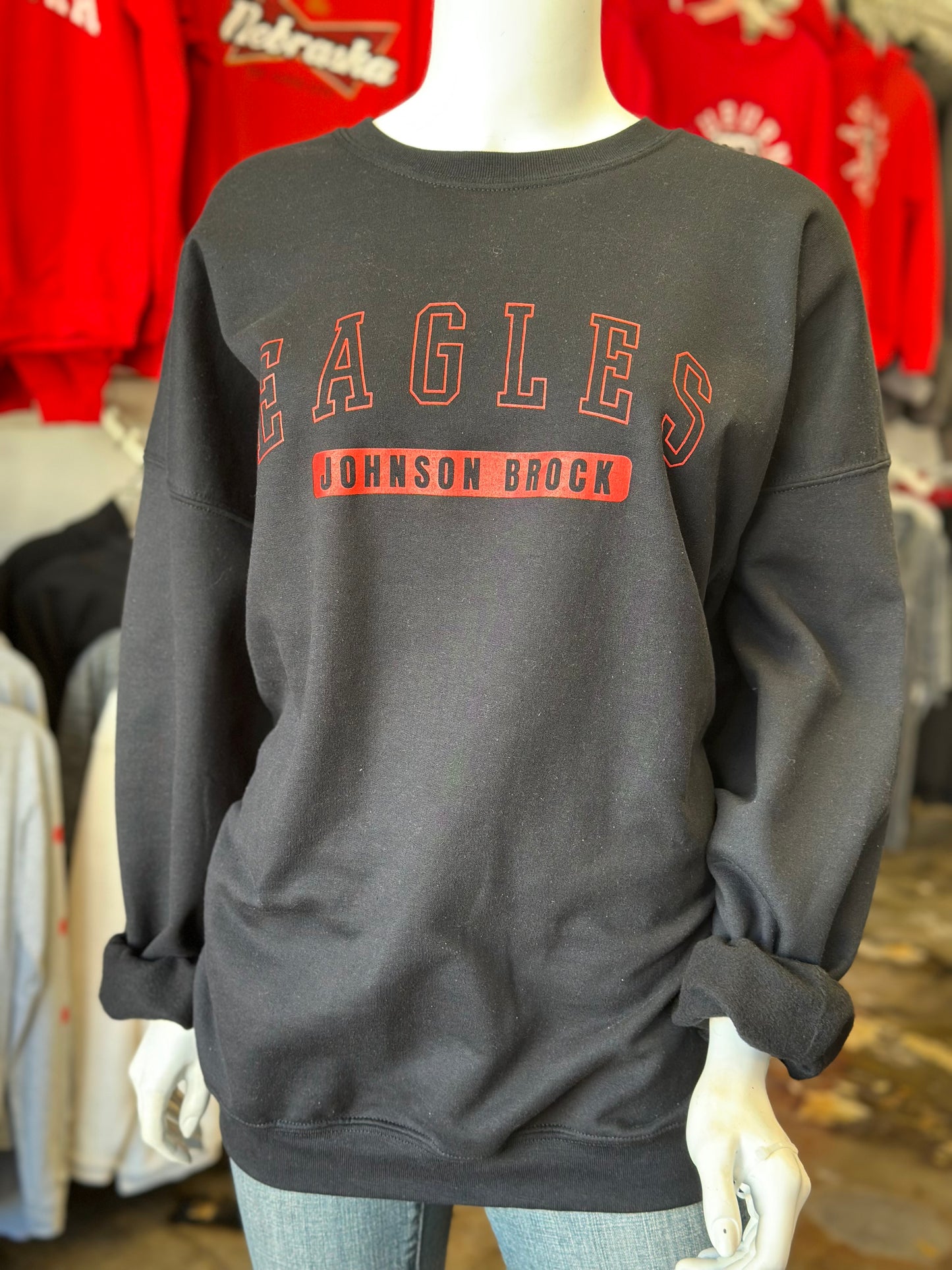 Johnson Brock Eagles Arched - Gildan Unisex Crewneck Sweatshirt