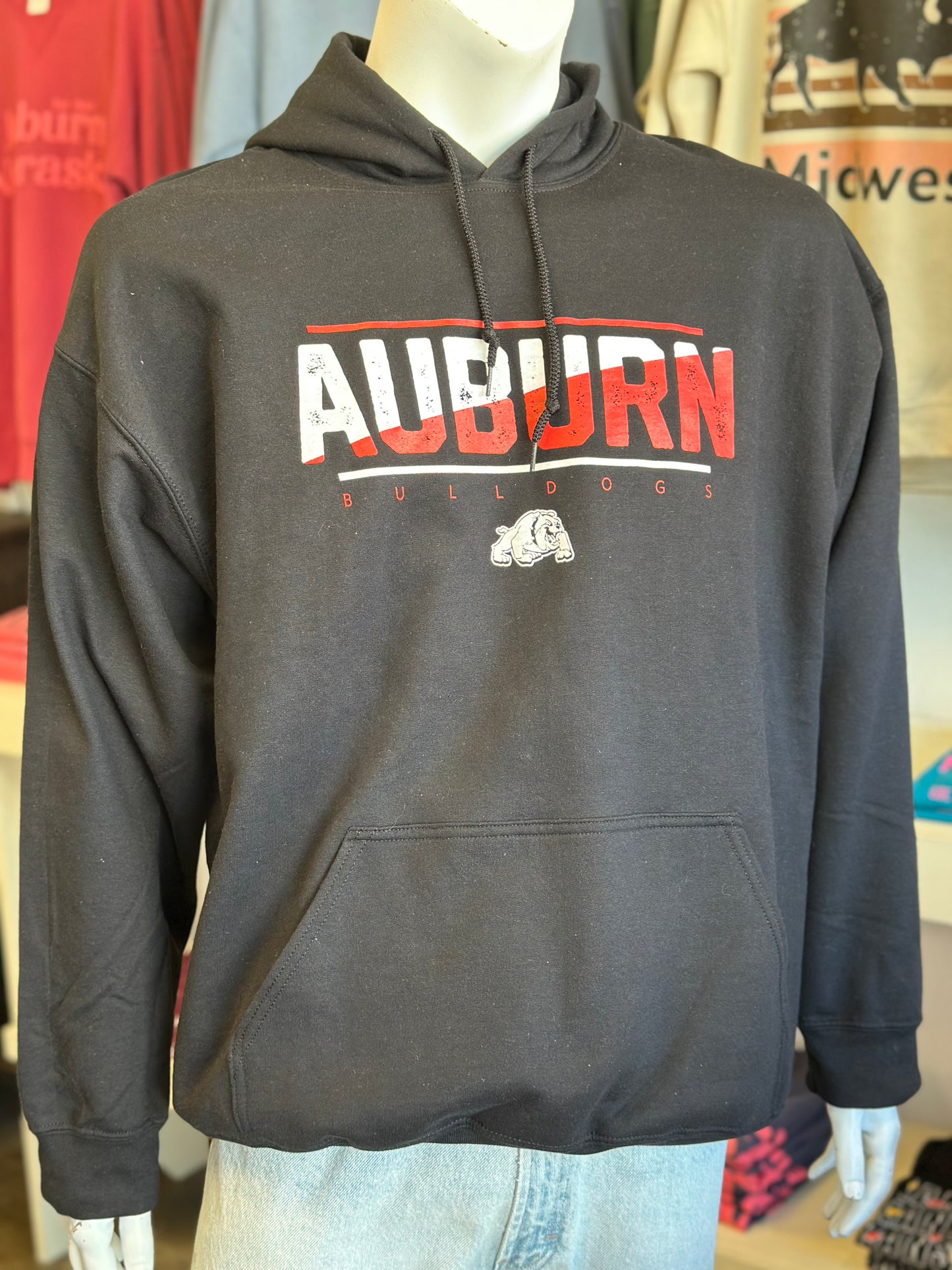 Auburn Bulldogs Split Color Design - Gildan Unisex Hooded Sweatshirt