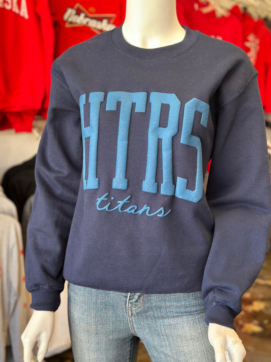 HTRS Puff Tone on Tone - Gildan Unisex Crewneck Sweatshirt