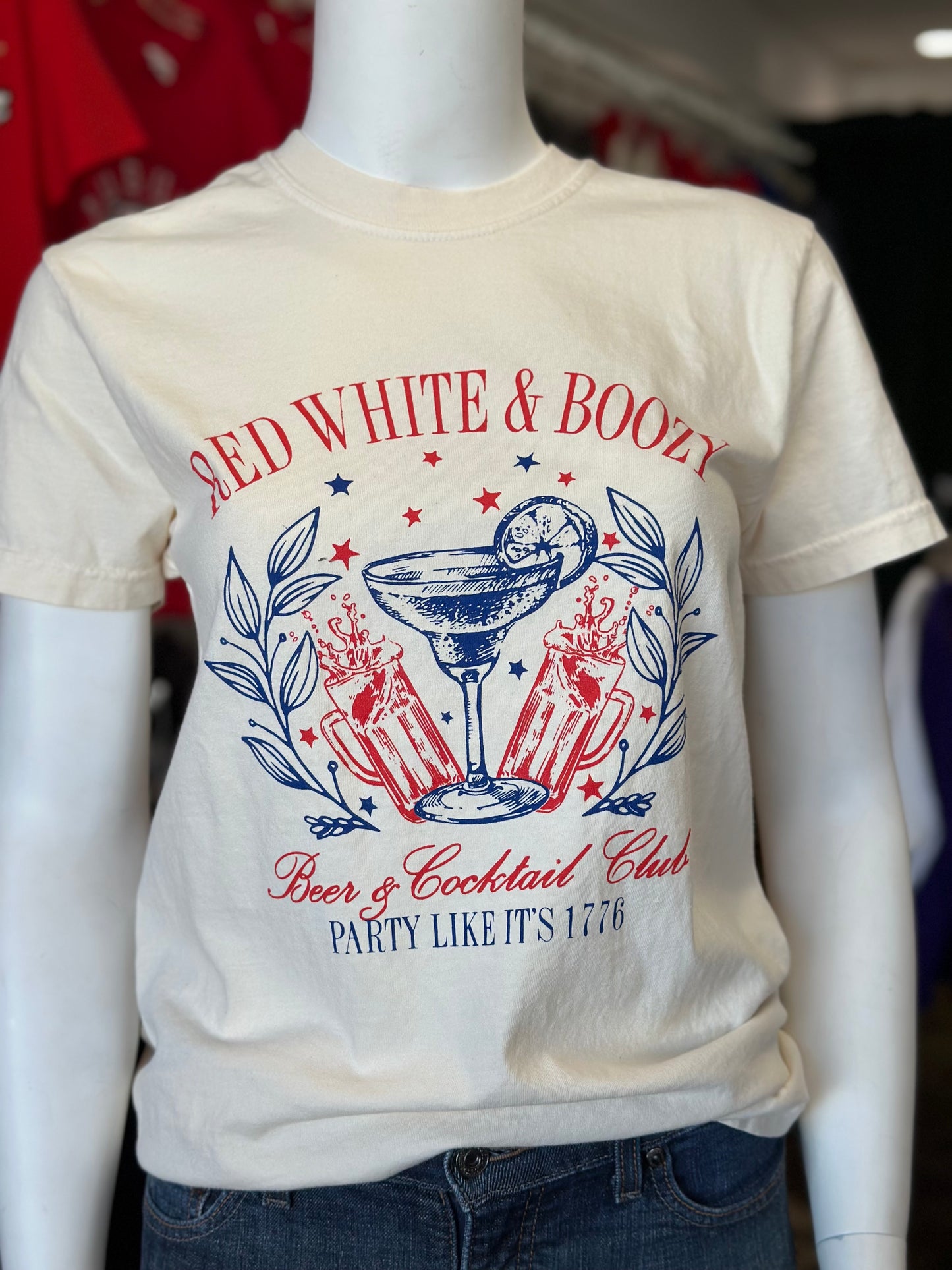 Red White & Boozy - Comfort Colors Unisex Tee