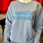 Auburn Nebraska Puff - Comfort Wash Unisex Crewneck