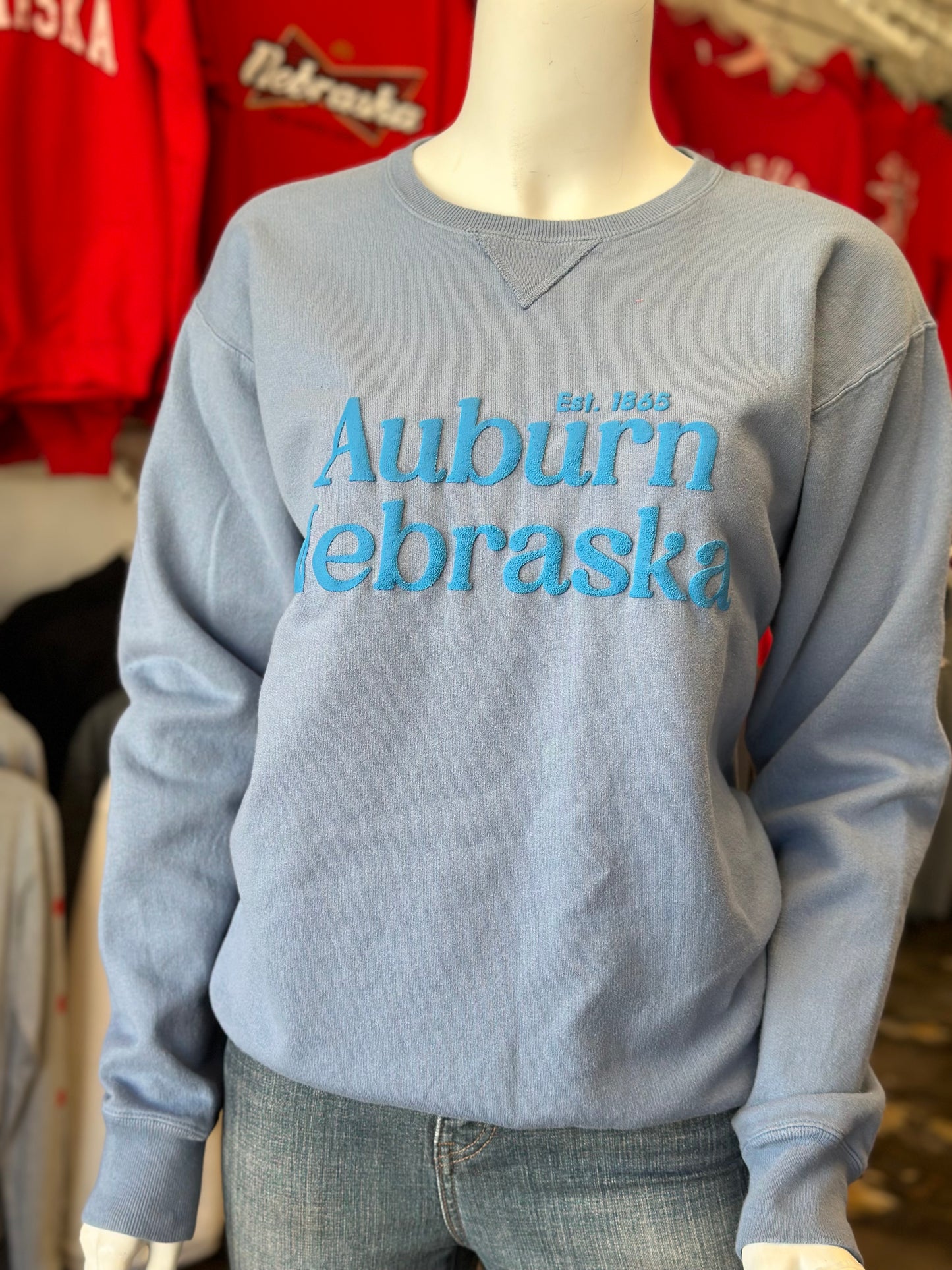 Auburn Nebraska Puff - Comfort Wash Unisex Crewneck