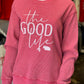 The Good Life Nebraska - Women's Waffle Knit Crewneck