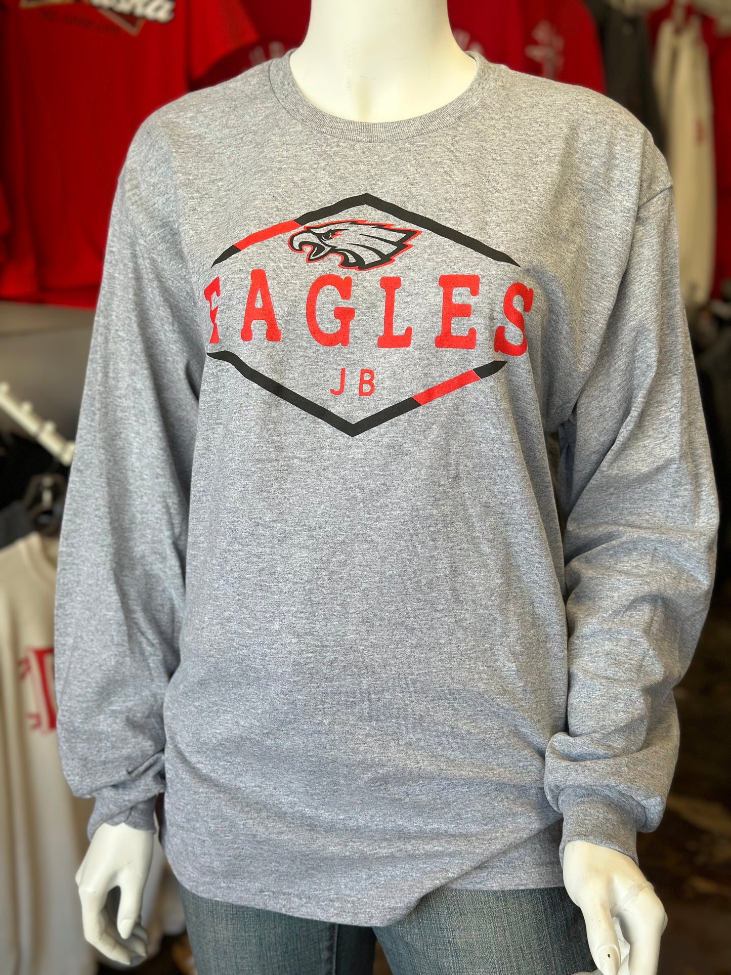 JB Eagles Diamond Design - Gildan Unisex Long Sleeve Tee