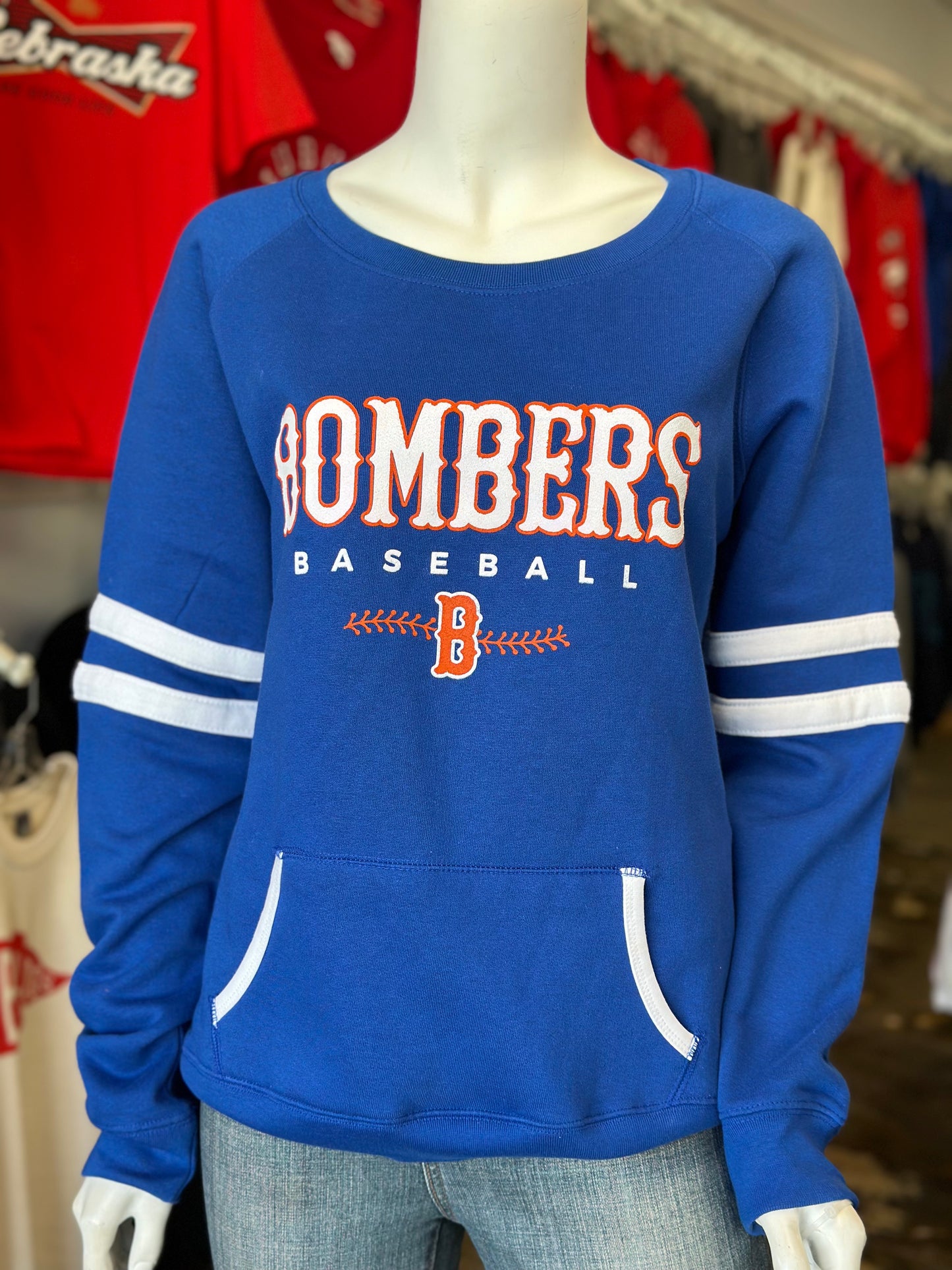 Bombers Baseball - Women's Varsity Fleece Crewneck