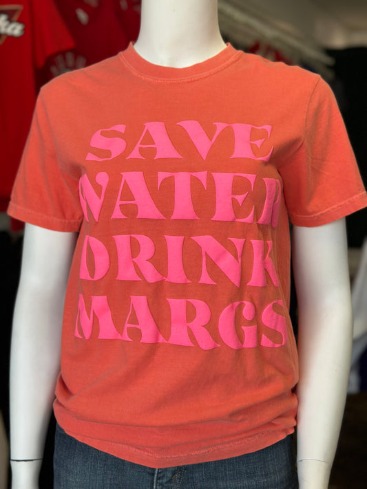 Save Water Drink Margs Puff Ink - Comfort Colors Unisex Tee