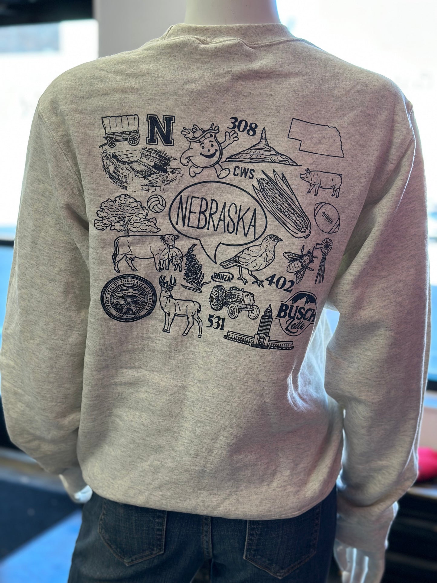 All Things Nebraska - Port & Co Unisex Pocket Crew