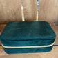 Large Travel Jewelry Case - Dark Green