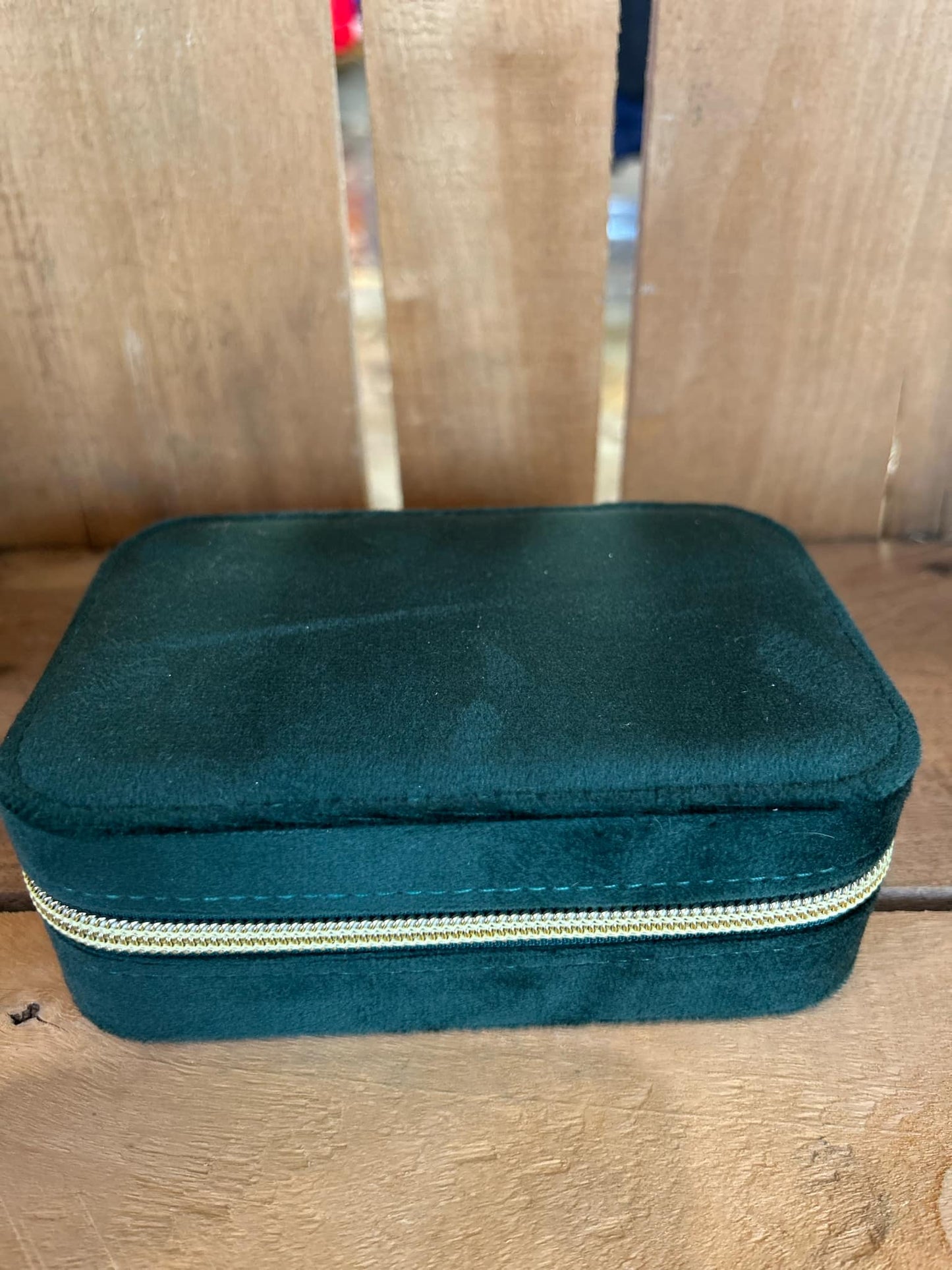 Large Travel Jewelry Case - Dark Green