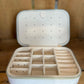 Large Travel Jewelry Case - Cream