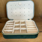 Large Travel Jewelry Case - Dark Green