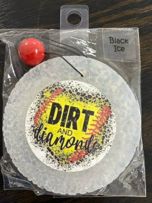 Dirt & Diamonds Car Freshie- Black Ice