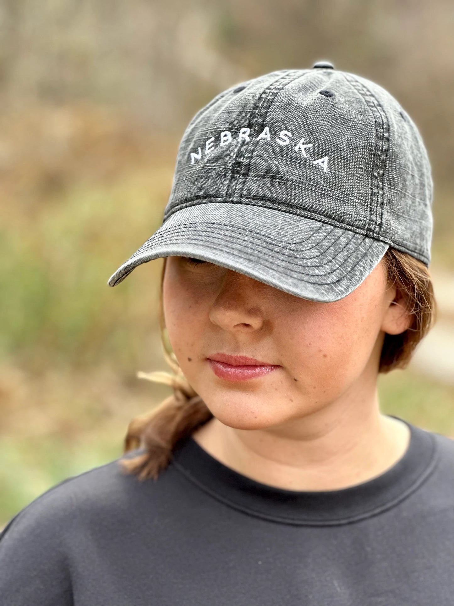 Simple Nebraska Pigment Dyed Hat