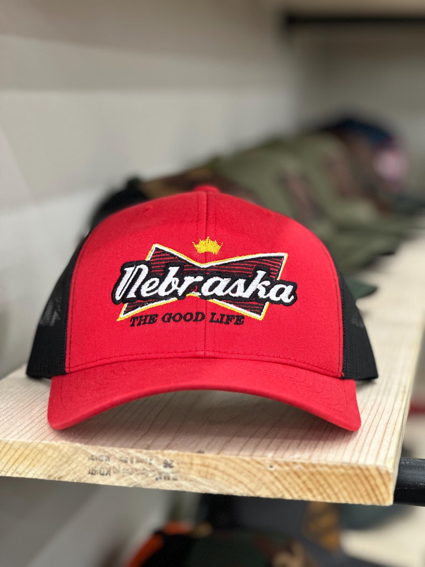 Nebraska The Good Life Bud Trucker Hat