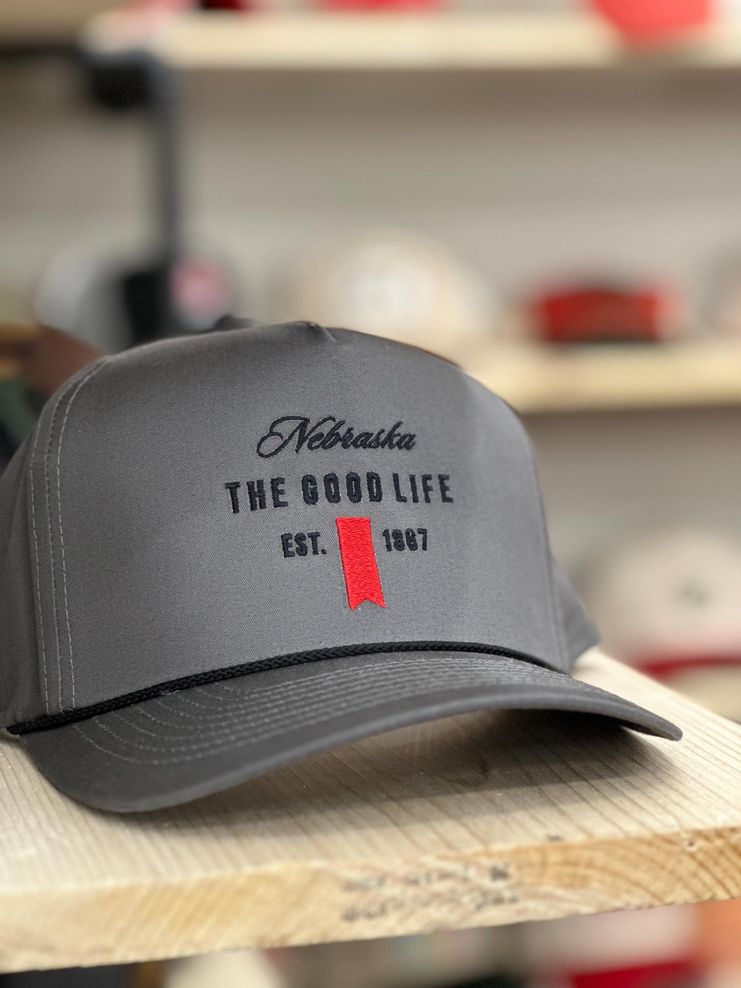 Nebraska The Good Life Ultra Graphite/Black Rope Hat