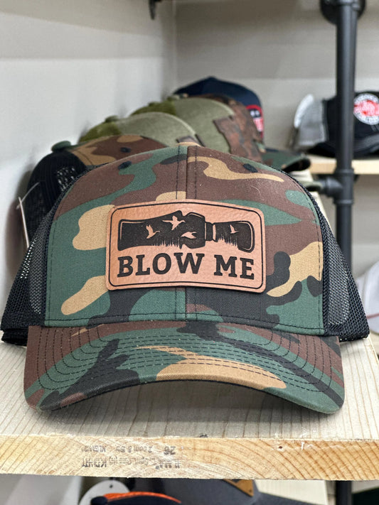 Blow Me Duck Hunting Camo Trucker Hat